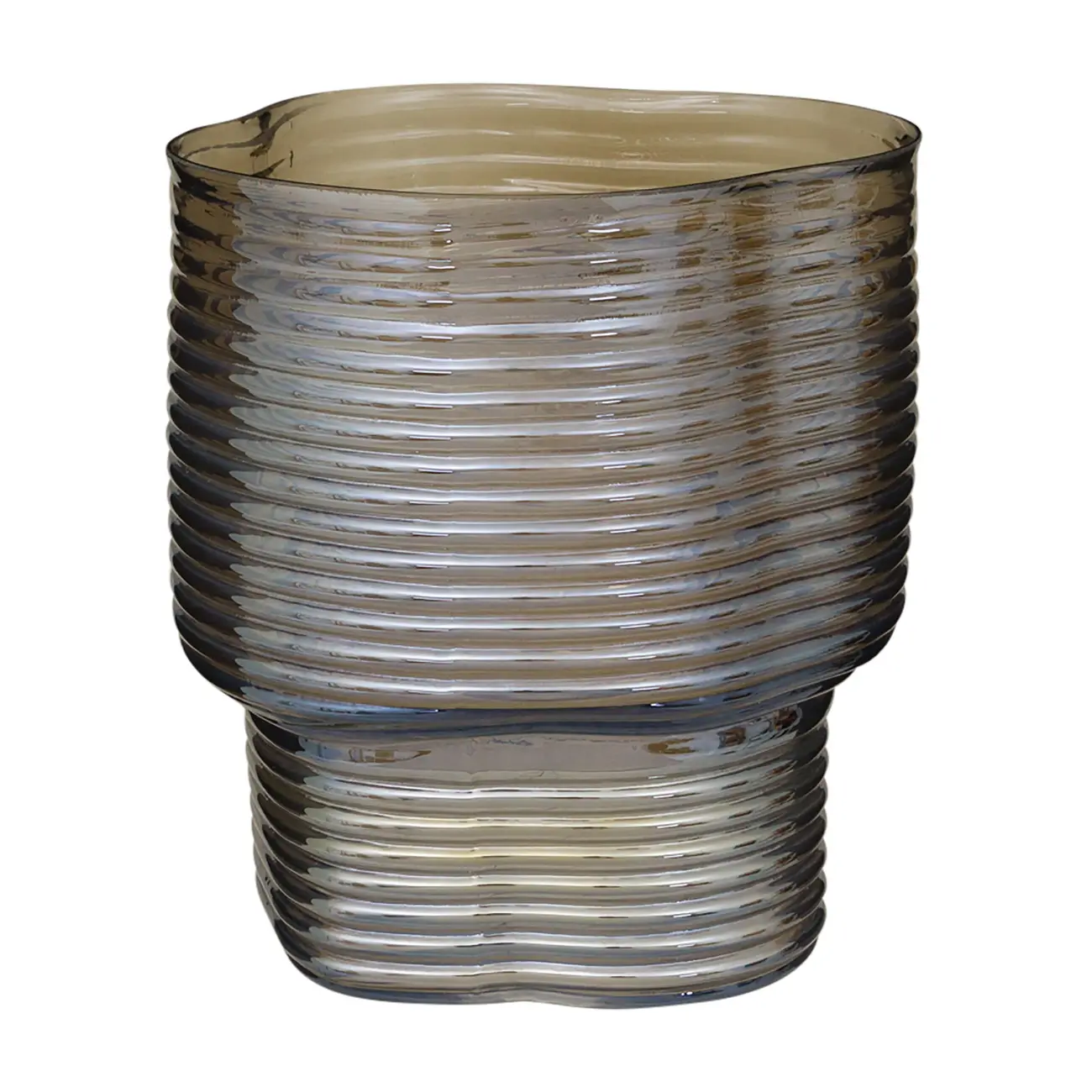 VASO 19 CM CETTUS - KONKRET/PRATA - Foto 1