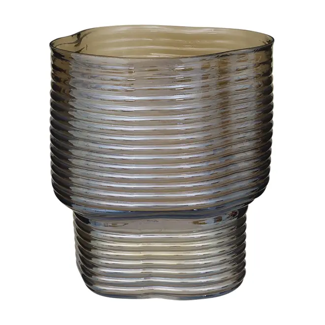 VASO 19 CM CETTUS - KONKRET/PRATA - Foto 1