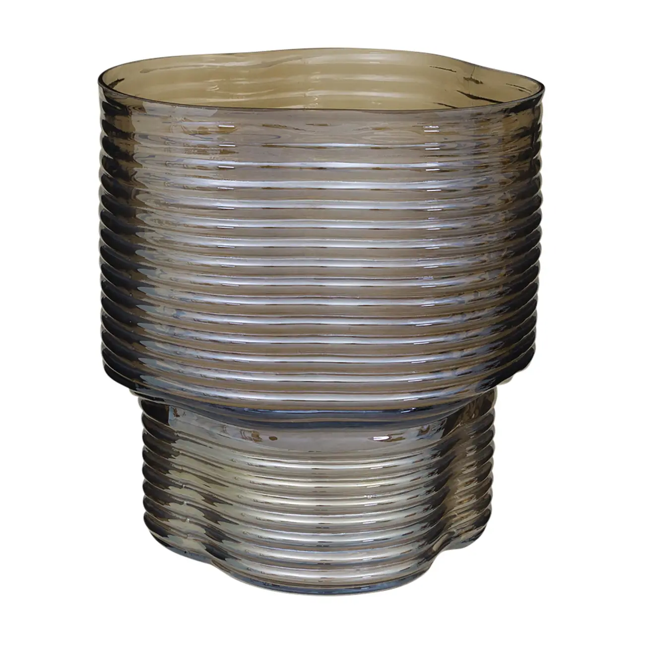 VASO 19 CM CETTUS - KONKRET/PRATA - Foto 2