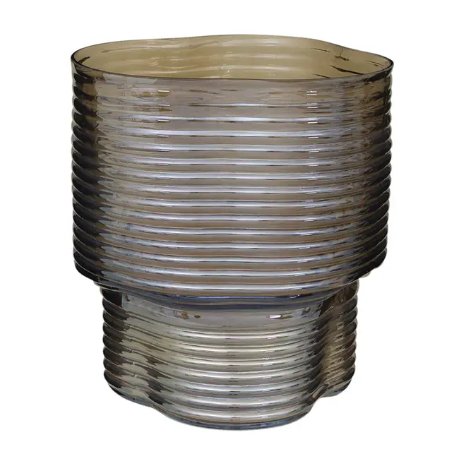 VASO 19 CM CETTUS - KONKRET/PRATA - Foto 2