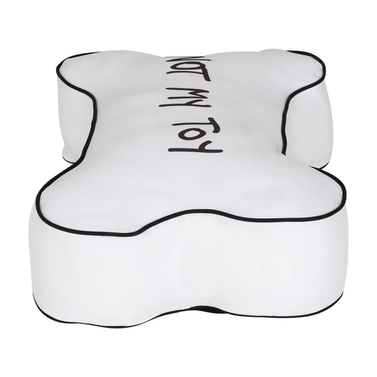 ALMOFADÃO PARA PET 70 CM X 45 CM O FANTÁSTICO MUNDO DO JIMMY - BRANCO/PRETO - Foto 4