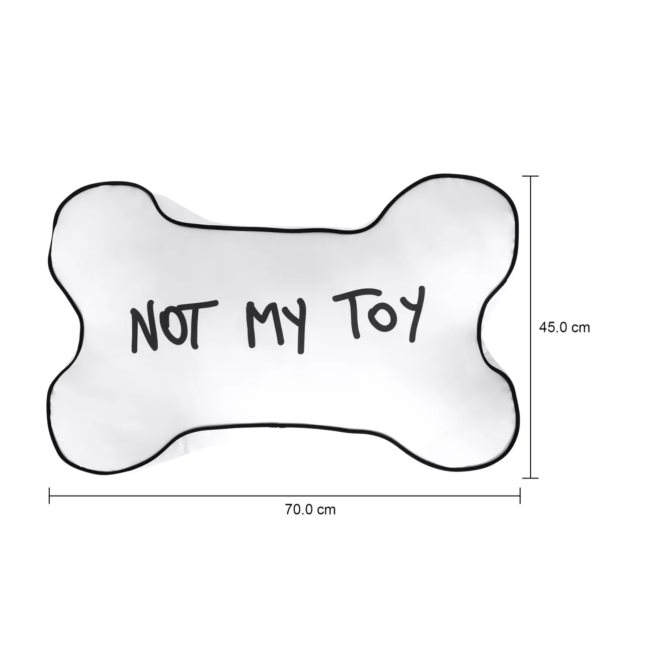 ALMOFADÃO PARA PET 70 CM X 45 CM O FANTÁSTICO MUNDO DO JIMMY - BRANCO/PRETO - Foto 9