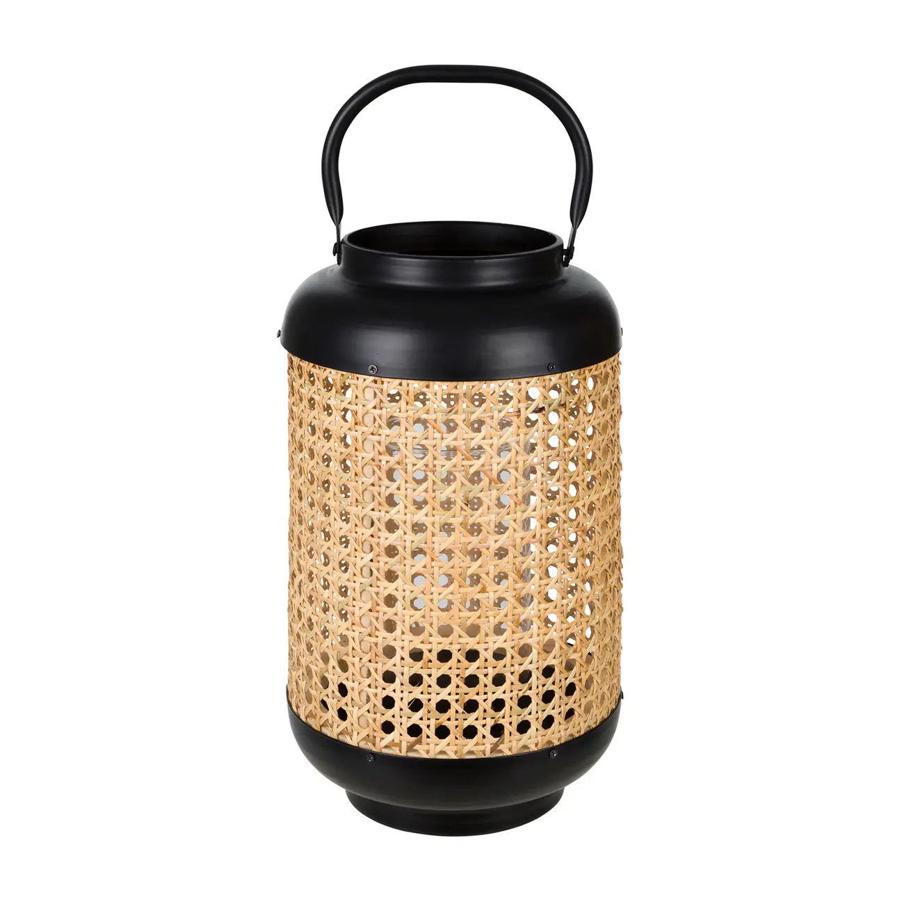 LANTERNA 30 CM TOUBKAL - FIBRA CLARA/PRETO - Foto 1