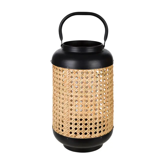 LANTERNA 30 CM TOUBKAL - FIBRA CLARA/PRETO - Foto 1
