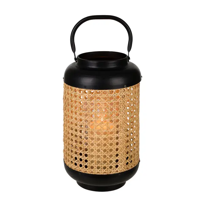 LANTERNA 30 CM TOUBKAL - FIBRA CLARA/PRETO - Foto 2