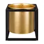 CACHEPÔ 15 CM GOLDEN SQUARE - PRETO/OURO - Foto 1