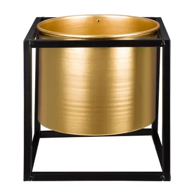 CACHEPÔ 20 CM GOLDEN SQUARE