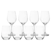 JOGO TAÇAS VINHO 385 ML COPO LONG DRINK 460 ML 8 PEÇAS LAUREN - INCOLOR - Foto 1