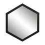 ESPELHO 33 CM X 38 CM HEXAGON - PRETO - Foto 1