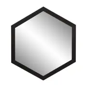 ESPELHO 33 CM X 38 CM HEXAGON - PRETO - Foto 1