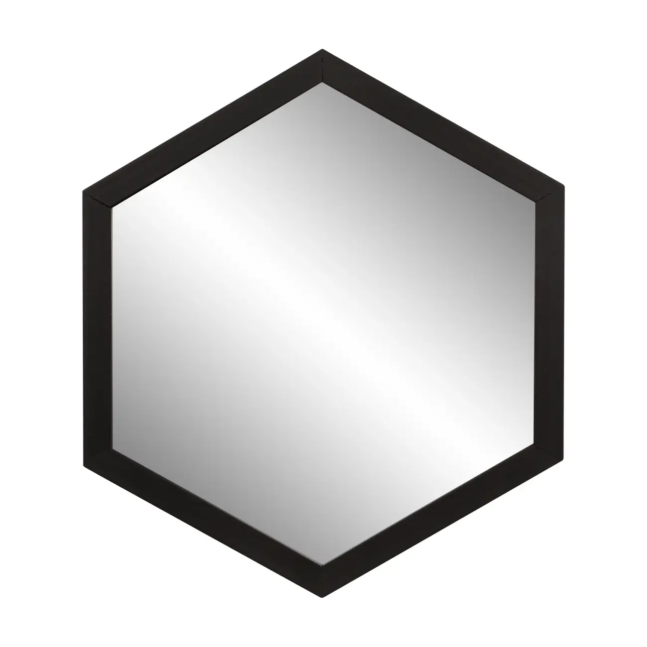ESPELHO 33 CM X 38 CM HEXAGON - PRETO - Foto 1