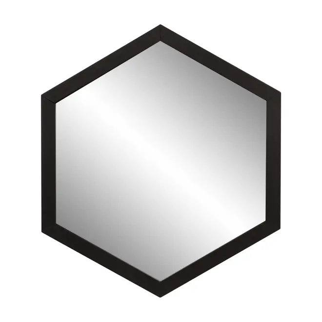 ESPELHO 33 CM X 38 CM HEXAGON - PRETO - Foto 1