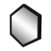 ESPELHO 33 CM X 38 CM HEXAGON - PRETO - Foto 2