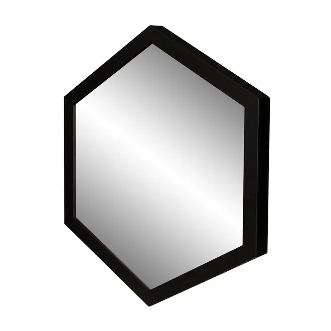 ESPELHO 33 CM X 38 CM HEXAGON - PRETO - Foto 2