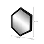 ESPELHO 33 CM X 38 CM HEXAGON - PRETO - Foto 5