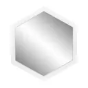 BRANCO - ESPELHO 33 CM X 38 CM HEXAGON