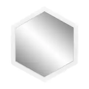ESPELHO 33 CM X 38 CM HEXAGON - BRANCO - Foto 1