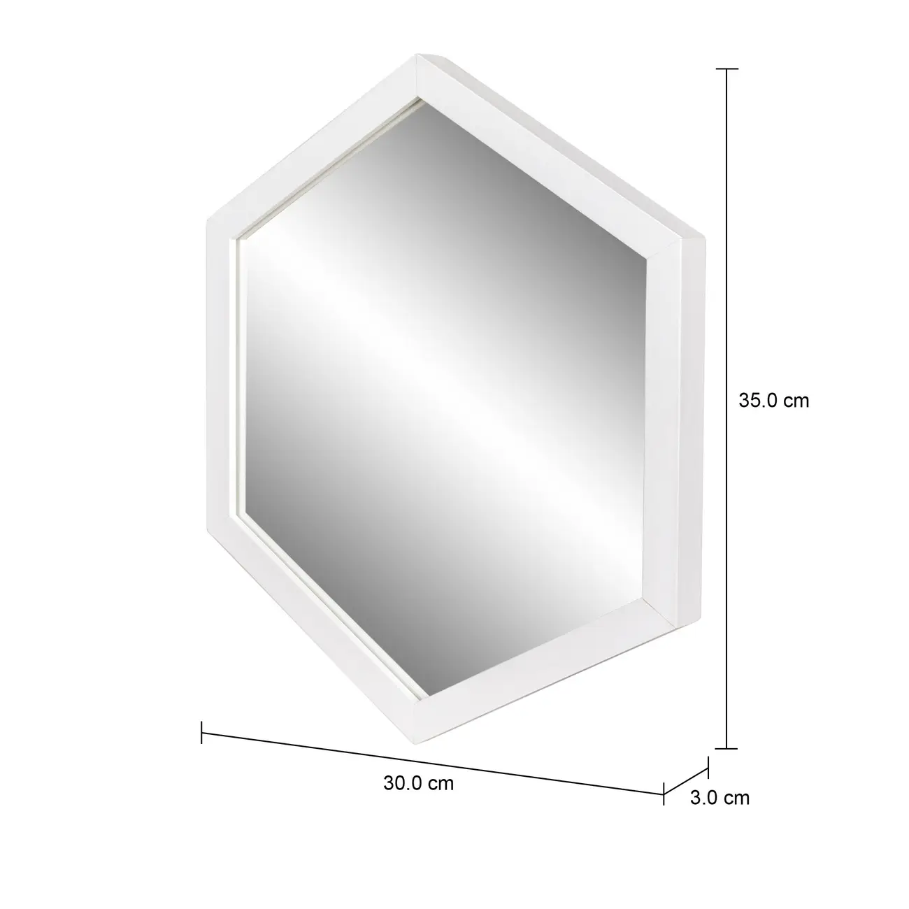 ESPELHO 33 CM X 38 CM HEXAGON - BRANCO - Foto 5