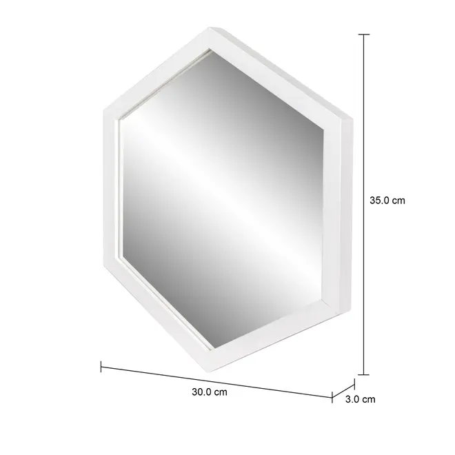 ESPELHO 33 CM X 38 CM HEXAGON - BRANCO - Foto 5