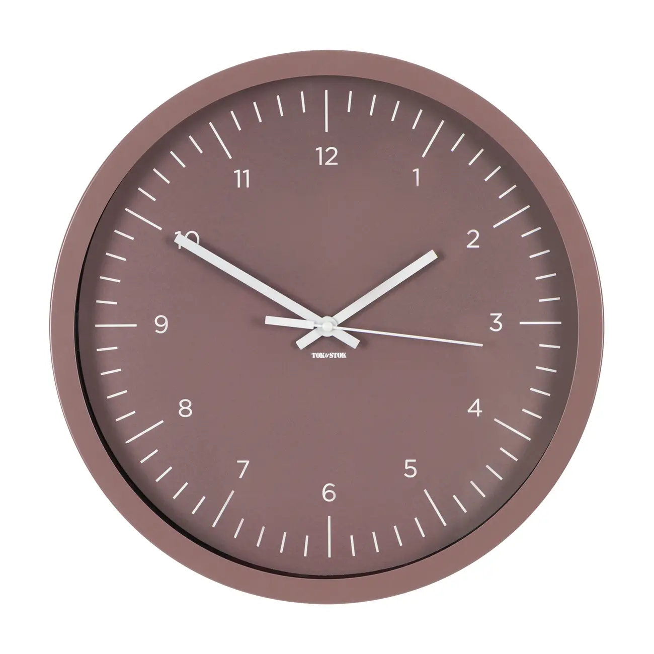 RELÓGIO DE PAREDE 36 CM EPHEMERAL - RUBY MOCHA/BRANCO - Foto 1