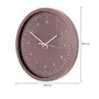 RELÓGIO DE PAREDE 36 CM EPHEMERAL - RUBY MOCHA/BRANCO - Foto 4