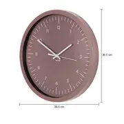 RELÓGIO DE PAREDE 36 CM EPHEMERAL - RUBY MOCHA/BRANCO - Foto 4