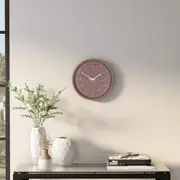 RELÓGIO DE PAREDE 36 CM EPHEMERAL - RUBY MOCHA/BRANCO - Foto 5