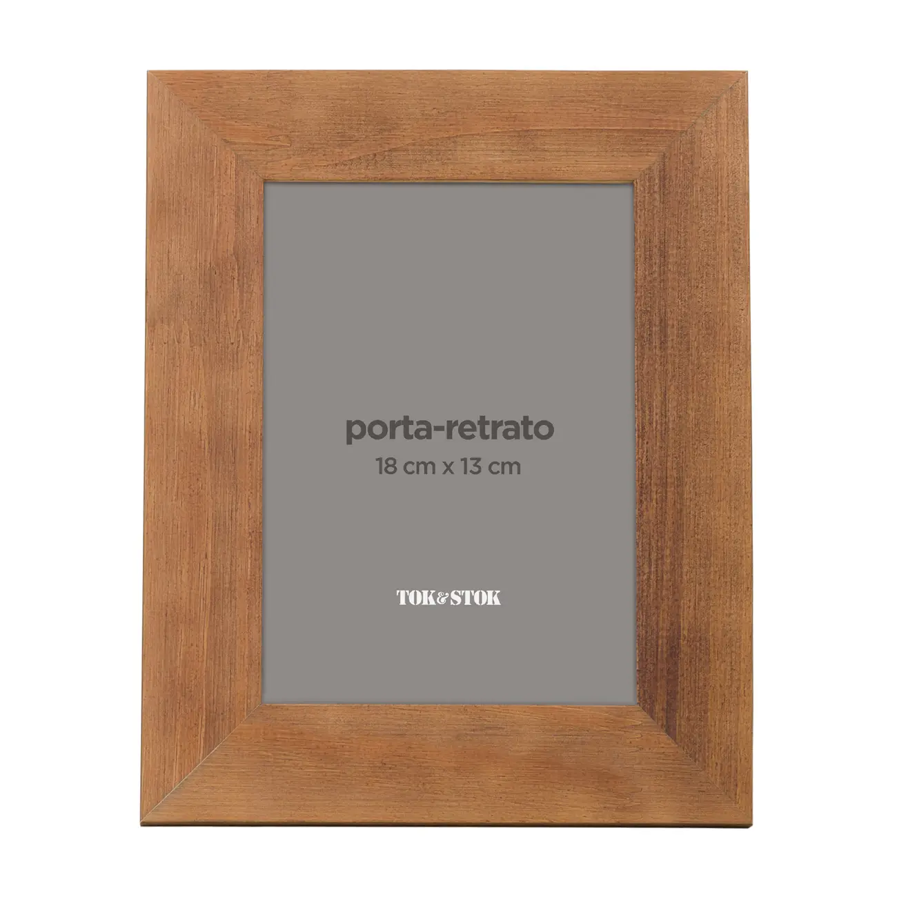 PORTA-RETRATO 13 CM X 18 CM GUANANDI - ENCERADO CASTANHO - Foto 1