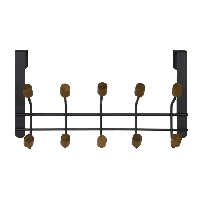 CABIDE PORTA COM 10 GANCHOS STATION - PRETO/SCHIMA - Foto 1