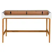 ESCRIVANINHA 1,30 M X 65 CM PILARES - TAUARI/BRANCO - Foto 1
