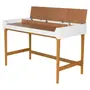 ESCRIVANINHA 1,30 M X 65 CM PILARES - TAUARI/BRANCO - Foto 3