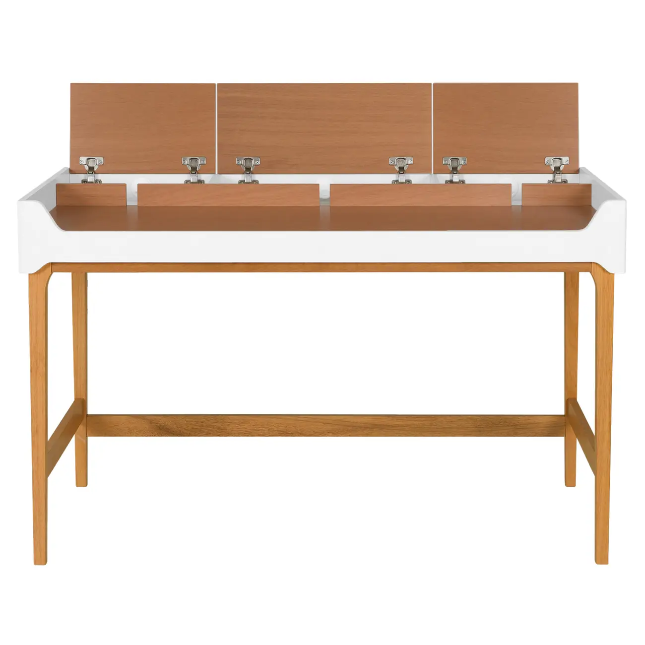ESCRIVANINHA 1,30 M X 65 CM PILARES - TAUARI/BRANCO - Foto 4