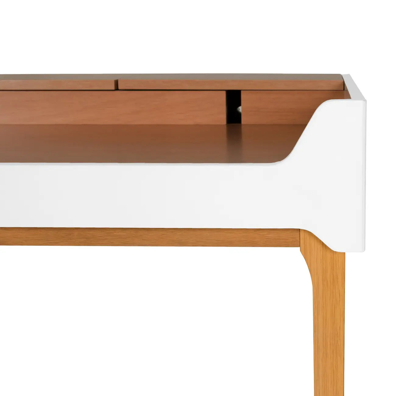 ESCRIVANINHA 1,30 M X 65 CM PILARES - TAUARI/BRANCO - Foto 7