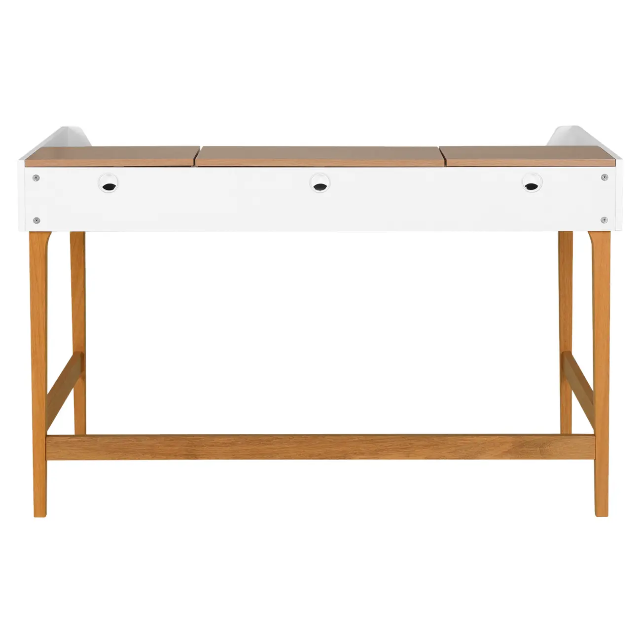 ESCRIVANINHA 1,30 M X 65 CM PILARES - TAUARI/BRANCO - Foto 9