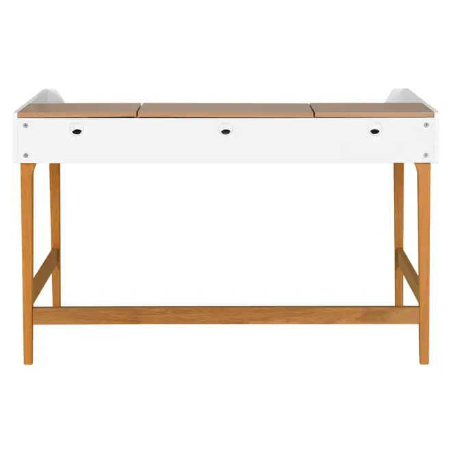 ESCRIVANINHA 1,30 M X 65 CM PILARES - TAUARI/BRANCO - Foto 9
