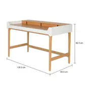 ESCRIVANINHA 1,30 M X 65 CM PILARES - TAUARI/BRANCO - Foto 10