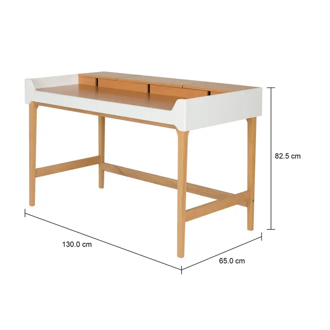 ESCRIVANINHA 1,30 M X 65 CM PILARES - TAUARI/BRANCO - Foto 10
