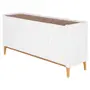 BUFFET 4 PORTAS/2 GAVETAS 1,60 M X 47 CM PILARES - BRANCO/TAUARI - Foto 2