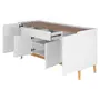 BUFFET 4 PORTAS/2 GAVETAS 1,60 M X 47 CM PILARES - BRANCO/TAUARI - Foto 3