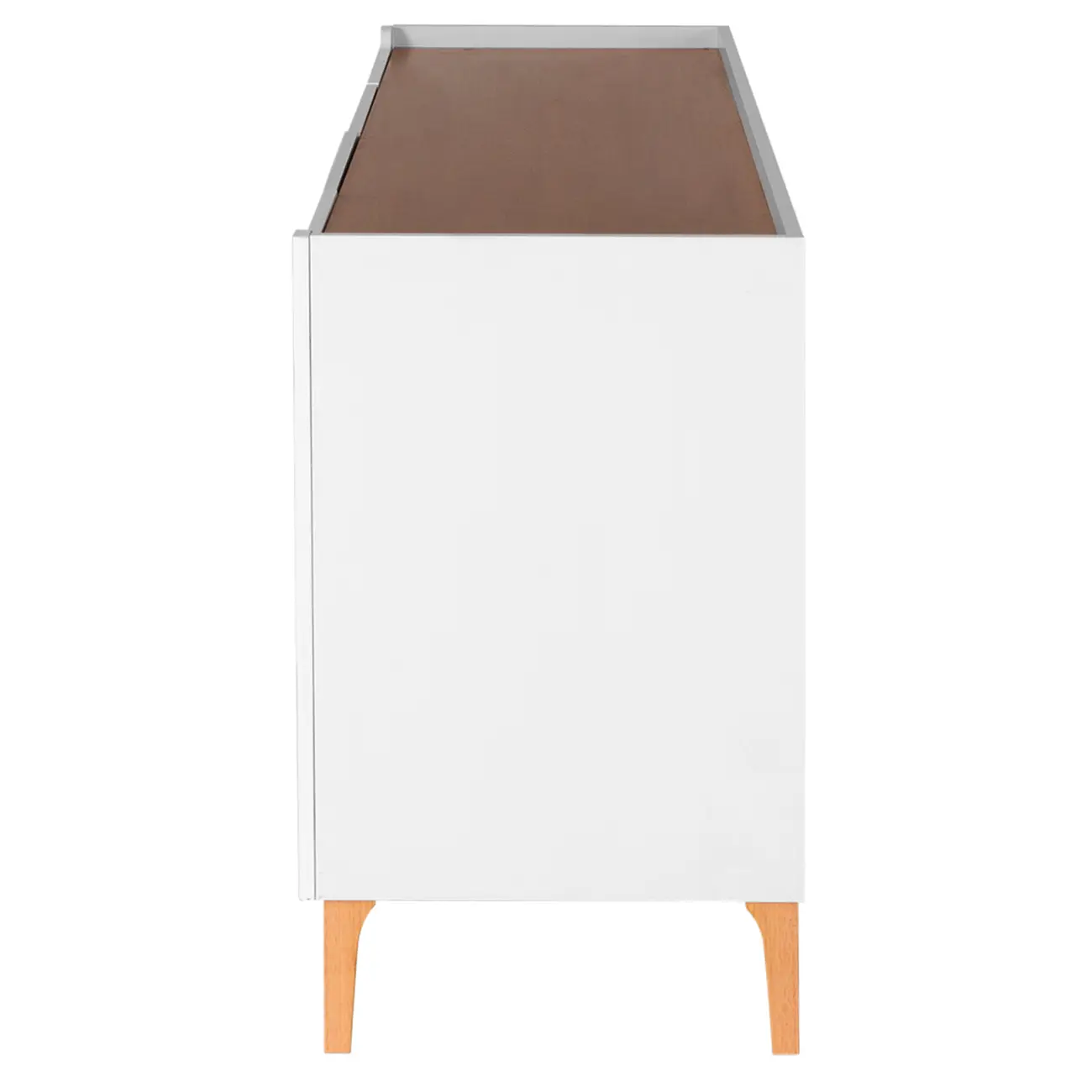 BUFFET 4 PORTAS/2 GAVETAS 1,60 M X 47 CM PILARES - BRANCO/TAUARI - Foto 5