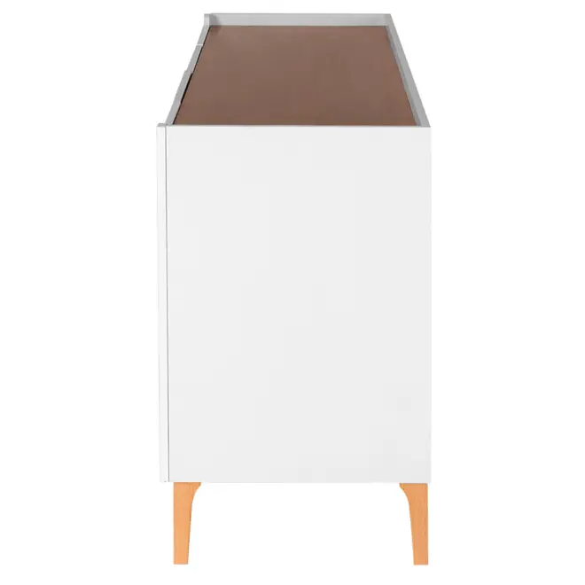 BUFFET 4 PORTAS/2 GAVETAS 1,60 M X 47 CM PILARES - BRANCO/TAUARI - Foto 5