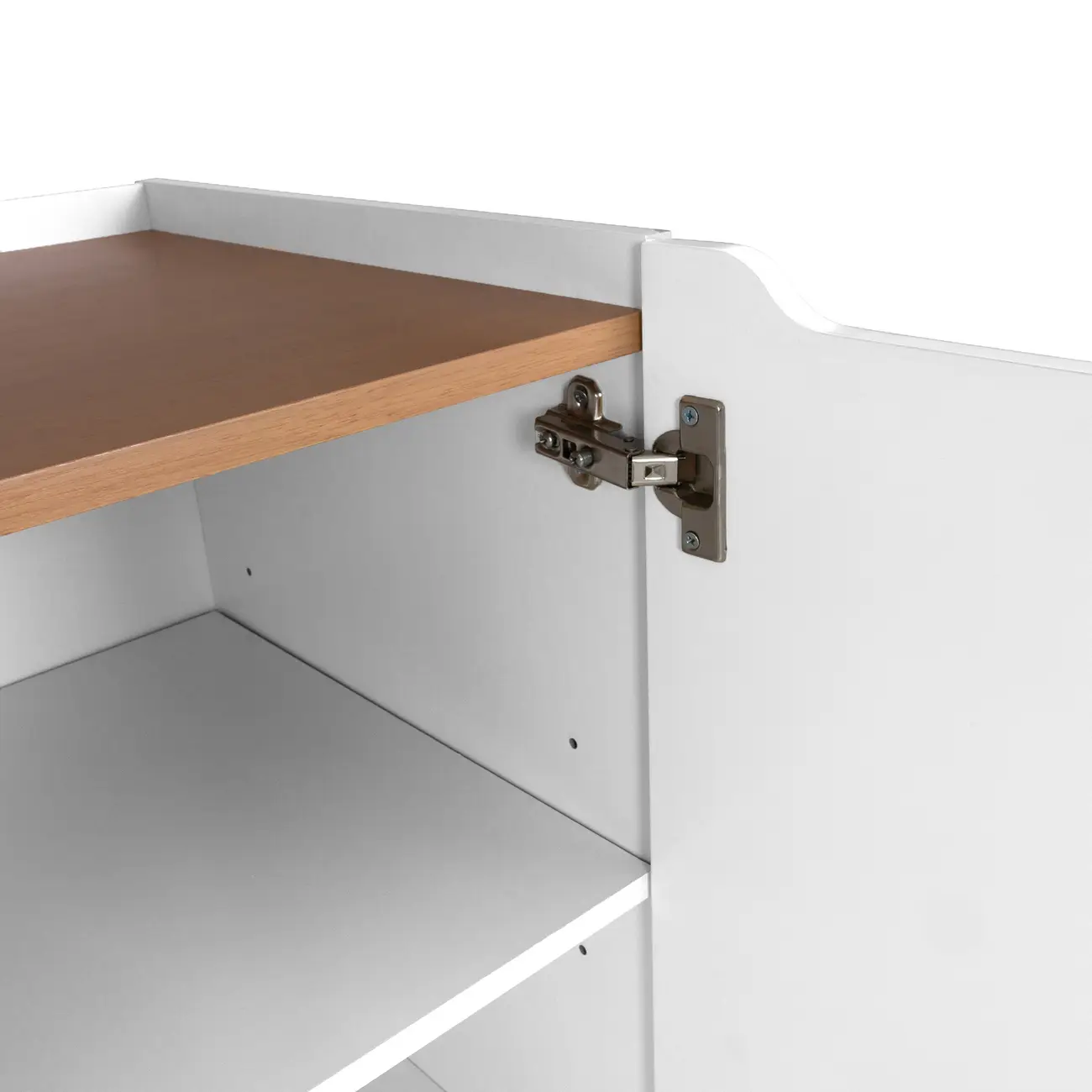 BUFFET 4 PORTAS/2 GAVETAS 1,60 M X 47 CM PILARES - BRANCO/TAUARI - Foto 7