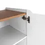 BUFFET 4 PORTAS/2 GAVETAS 1,60 M X 47 CM PILARES - BRANCO/TAUARI - Foto 7