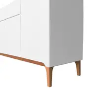 BUFFET 4 PORTAS/2 GAVETAS 1,60 M X 47 CM PILARES - BRANCO/TAUARI - Foto 10
