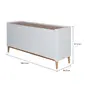 BUFFET 4 PORTAS/2 GAVETAS 1,60 M X 47 CM PILARES - BRANCO/TAUARI - Foto 13
