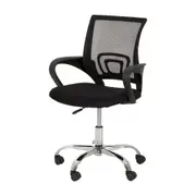 TECH CADEIRA HOME OFFICE - CROMADO/PRETO - Foto 1