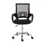 TECH CADEIRA HOME OFFICE - CROMADO/PRETO - Foto 2