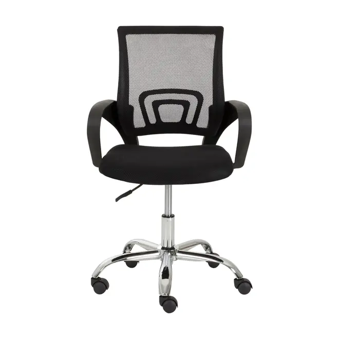 TECH CADEIRA HOME OFFICE - CROMADO/PRETO - Foto 2