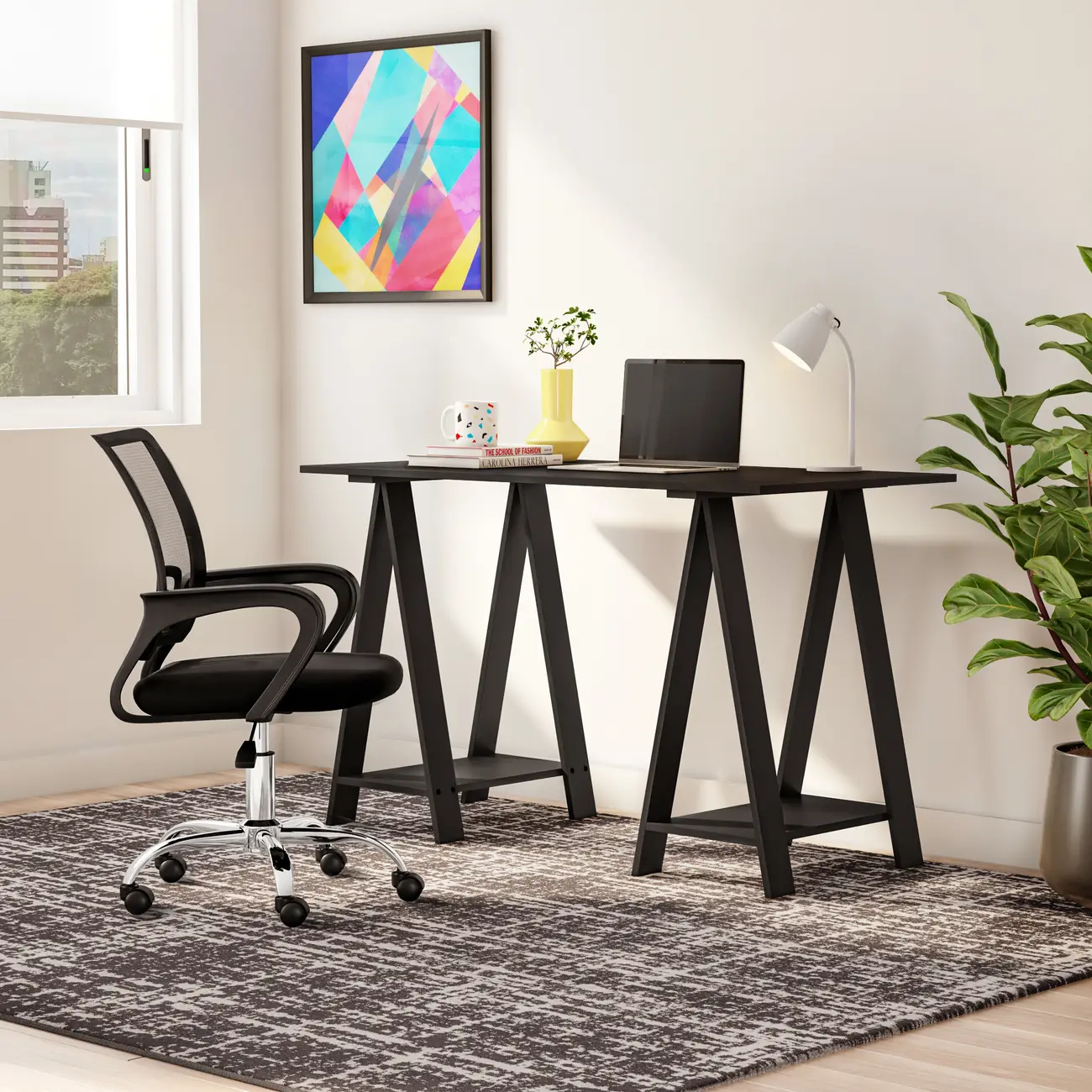 TECH CADEIRA HOME OFFICE - CROMADO/PRETO - Foto 10