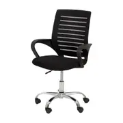 FREST CADEIRA HOME OFFICE - CROMADO/PRETO - Foto 1